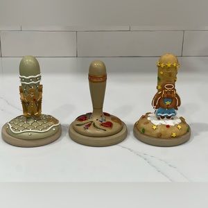 Vintage Brown Paper Bag Cookie Art Stamp set of 3